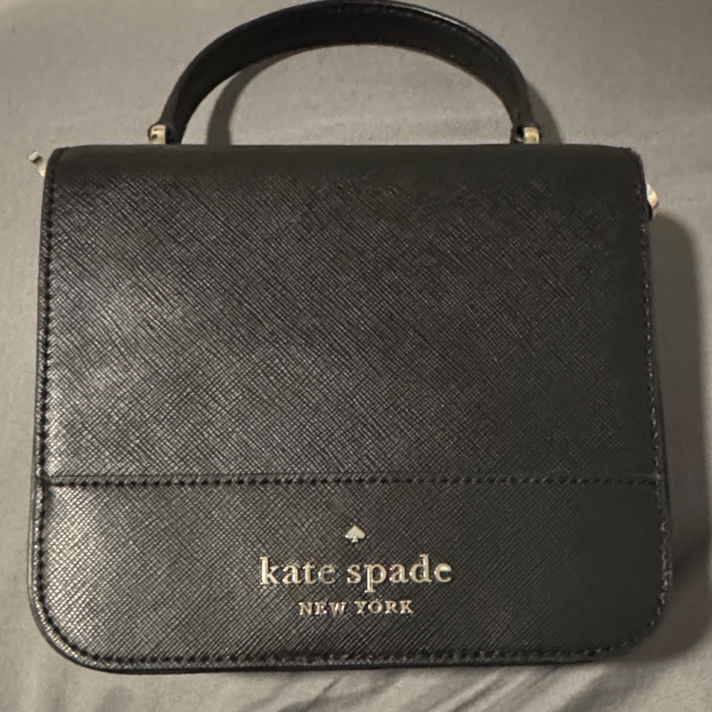 Kate Spade Black Mini Bag With Gold Accents